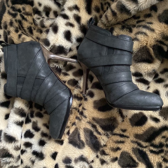 Grey Coach Booties with accent buckles . - Picture 7 of 13